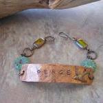 OOAK Copper Bracelet - Peac..