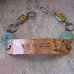 OOAK Copper Bracelet - Peac..