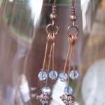 Copper Dangle Earrings 