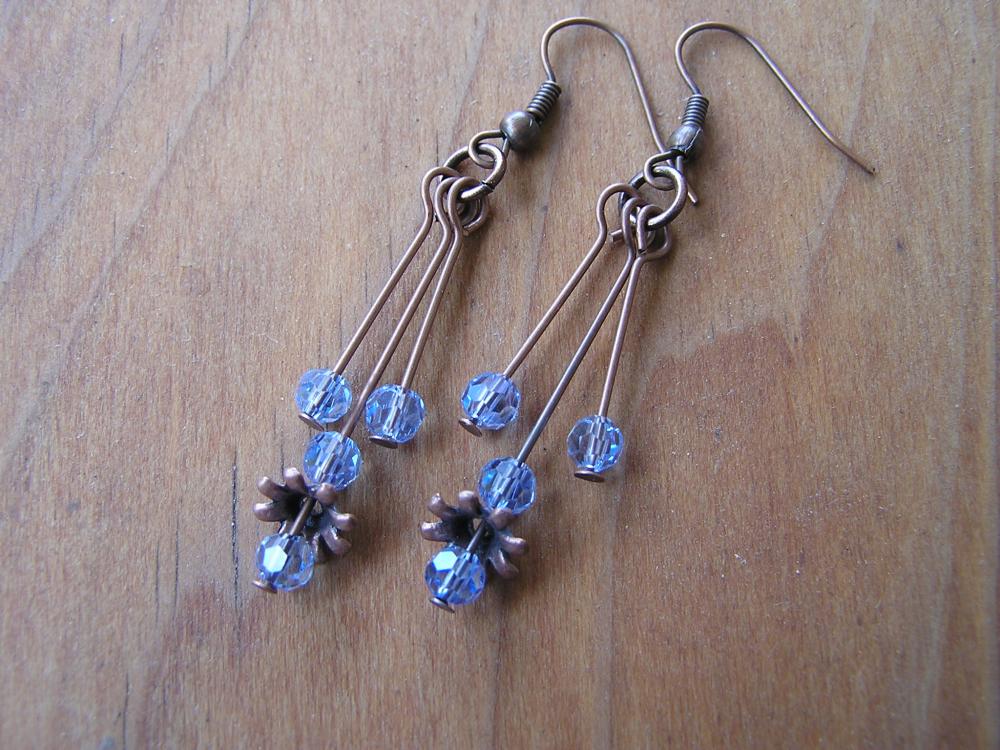Copper Dangle Earrings 